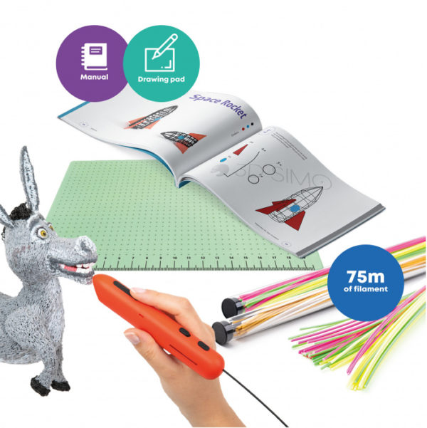 3D Simo Basic Le coffret : livret + filament + Stylo 3D